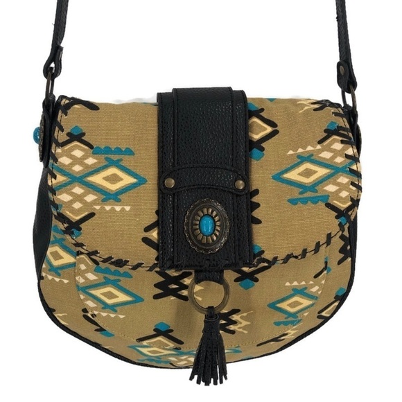 MaggieB Southwest Canvas Purse - Picture 1 of 10